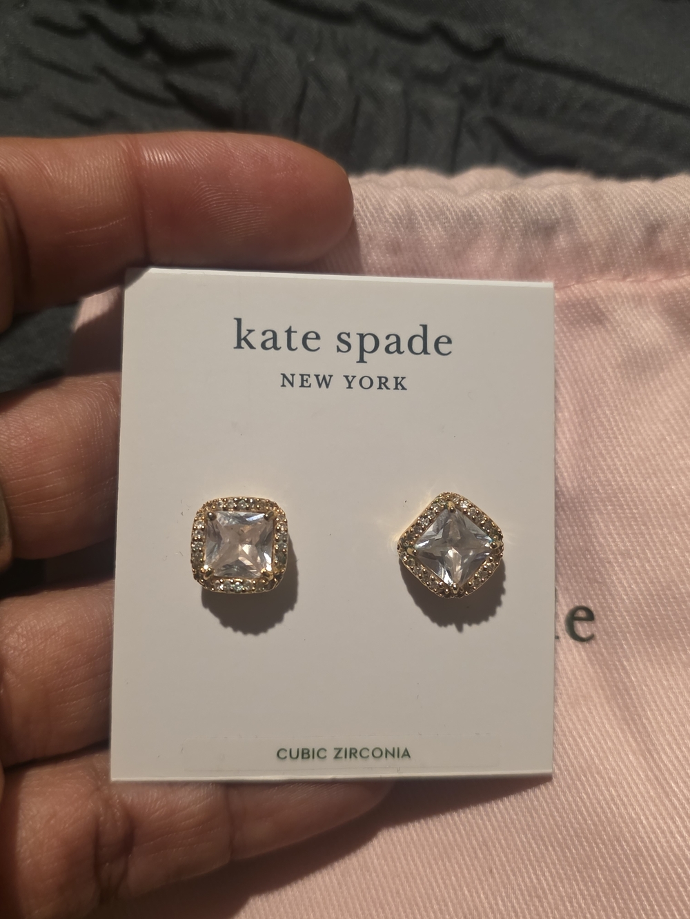 Kate Spade New York Gold & Clear Cubic Zirconia Stud Earrings